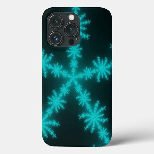 Coques Case-Mate iPhone Cyan Snowflake Fractal (Verso)