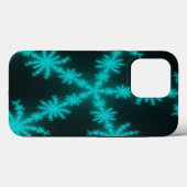 Coques Case-Mate iPhone Cyan Snowflake Fractal (Verso (horizontal))