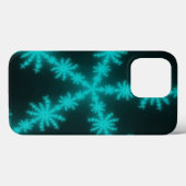 Coques Case-Mate iPhone Cyan Snowflake Fractal (Verso (horizontal))