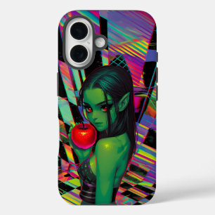 Coques iPhone 16 Cyber Fairytale Elf avec Crimson Apple
