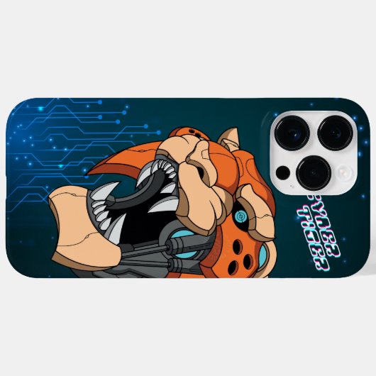 Coques Case-Mate iPhone Cyber Tiger | (Verso (horizontal))