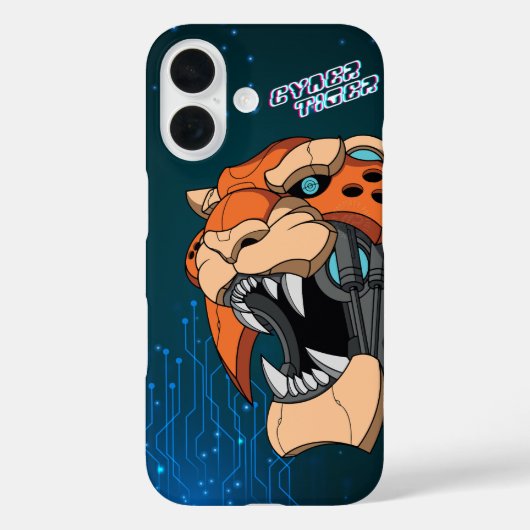 Coques Case-Mate iPhone Cyber Tiger | (Verso)