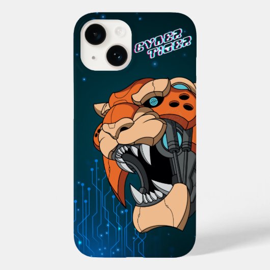 Coques Case-Mate iPhone Cyber Tiger | (Verso)