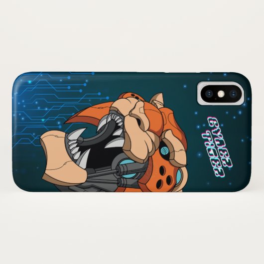 Coques Case-Mate iPhone Cyber Tiger | (Dos (Horizontal))