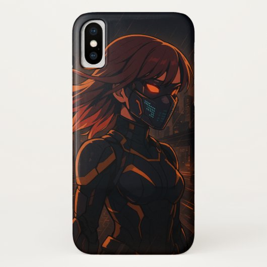 Coques Case-Mate iPhone Cyberpunk Anime Girl - Neon City (Dos)