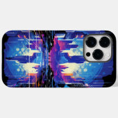 Coques Case-Mate iPhone Cyberpunk City Skyline futuriste (Verso (horizontal))