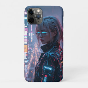 Case-Mate iPhone Case Cyberpunk Cityscape Poster Futuriste Femme Hacke