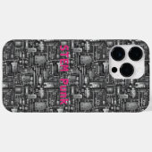 Coques Case-Mate iPhone Cyberpunk PCB Electronics Circuit Board Motif (Verso (horizontal))