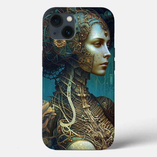 Coques Case-Mate iPhone Cyborg Femme Imaginaire Sci-Fi Art (Verso)