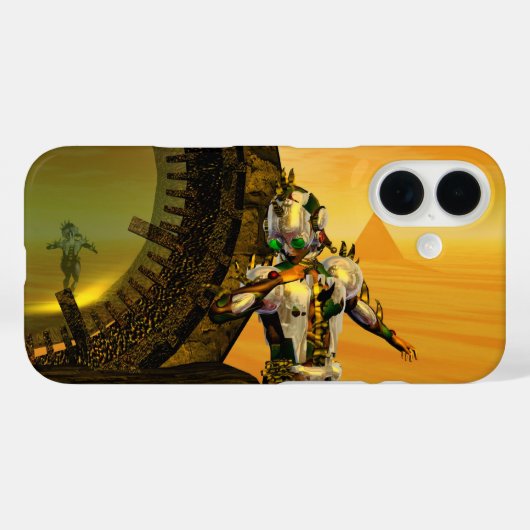Coques Case-Mate iPhone CYBORG TITAN, DÉSERT HYPERION Science-fiction Scif (Verso (horizontal))