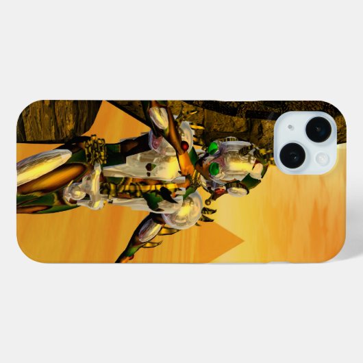 Coques Case-Mate iPhone CYBORG TITAN, DÉSERT HYPERION Science-fiction Scif (Verso (horizontal))