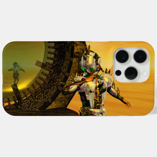 Coques Case-Mate iPhone CYBORG TITAN, DÉSERT HYPERION Science-fiction Scif (Verso (horizontal))