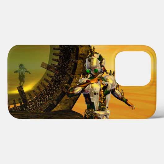 Coques Case-Mate iPhone CYBORG TITAN, DÉSERT HYPERION Science-fiction Scif (Verso (horizontal))