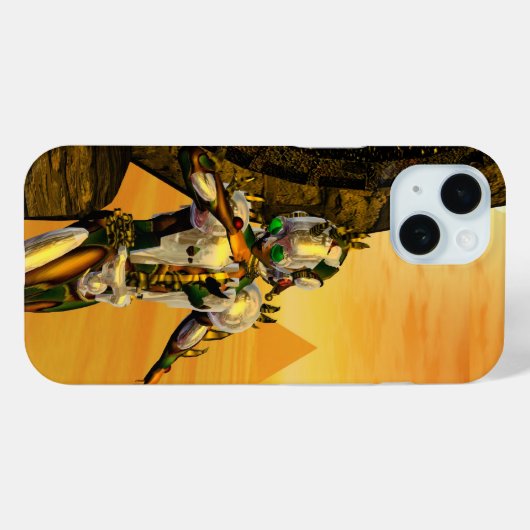 Coques Case-Mate iPhone CYBORG TITAN, DÉSERT HYPERION Science-fiction Scif (Verso (horizontal))