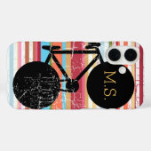 Coques Case-Mate iPhone Cycle . moto noir & rayures personnalisées (Verso (horizontal))