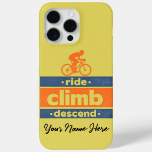 Coque iPhone 15 Pro Max Cyclisme Monter Descendre Citation Vintage