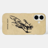 Coques Case-Mate iPhone Cyclist Road Racer avec nom (Verso (horizontal))