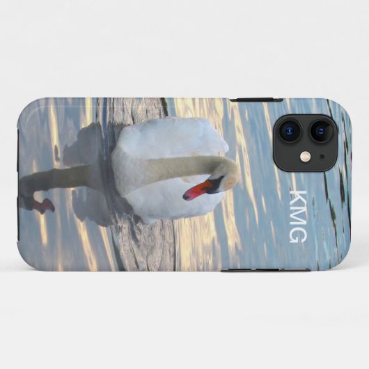 Coques Case-Mate iPhone Cygne avec réflexion (Dos (Horizontal))