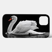 Coques Case-Mate iPhone Cygne blanc sur le lac (Verso (horizontal))