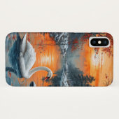 Coques Case-Mate iPhone Cygne d'automne sur lac (Dos (Horizontal))