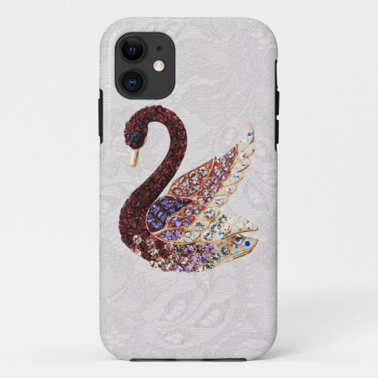 Coques Case-Mate iPhone Cygne de bijoux et iPhone 5 de dentelle de Paisley (Dos)