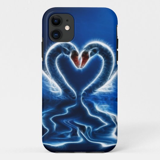 Coques Case-Mate iPhone Cygne fractal sur le lac (Dos)