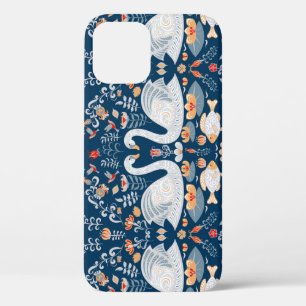 Case-Mate iPhone Case Cygnes, poissons, fleurs, motifs folkloriques.