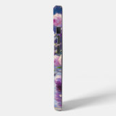 Coques Case-Mate iPhone Cygnet blanc avec Roses violets (Verso / Gauche)