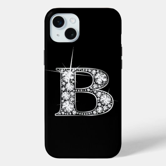 Coques Case-Mate iPhone D Faux Diamond Monogramme (Verso)