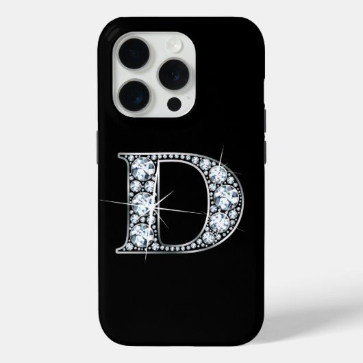 Coques Case-Mate iPhone D Faux Diamond Monogramme (Verso)