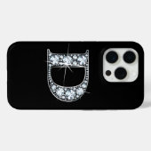 Coques Case-Mate iPhone D Faux Diamond Monogramme (Verso (horizontal))