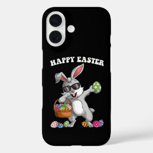 Coques iPhone 16 Dabbing Rabbit Jour de Pâques Oeufs Dab Garçons Fi