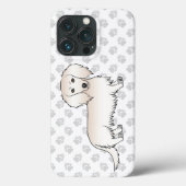 Coques Case-Mate iPhone Dachshund à longs poils crème Chien de dessin anim (Verso)