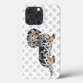 Coques Case-Mate iPhone Dachshund à poil long bringé noir et feu (Verso)