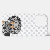 Coques Case-Mate iPhone Dachshund à poil long bringé noir et feu & pattes (Verso (horizontal))