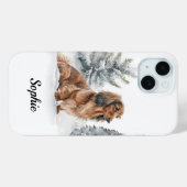 Coques Case-Mate iPhone Dachshund à poil long Doxie Chien saucisse dans la (Verso (horizontal))