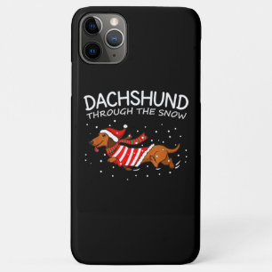 Case-Mate iPhone Case Dachshund à travers la neige drôle chien Noël