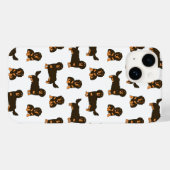 Coques Case-Mate iPhone Dachshund aux cheveux longs (Verso (horizontal))