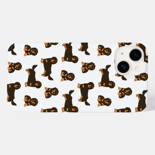 Coques Case-Mate iPhone Dachshund aux cheveux longs (Verso (horizontal))