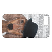 Coques Case-Mate iPhone Dachshund avec Casquette Black Bowler (Dos (Horizontal))