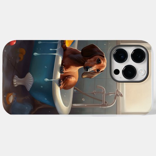 Coques Case-Mate iPhone Dachshund Bathtime Fun (Verso (horizontal))
