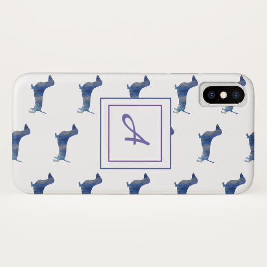 Coques Case-Mate iPhone Dachshund bleu (Dos (Horizontal))