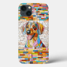 Dachshund chien - Doxie -mosaïque colorée