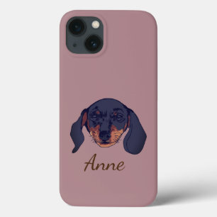 Case-Mate iPhone Case Dachshund chien Portrait Nom personnalisé