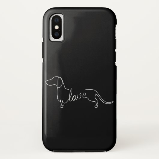 Coques Case-Mate iPhone Dachshund Chiweenie Wiener Chien Log Sketch (Dos)