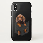 Coques Case-Mate iPhone Dachshund Dans Ma Poche Dachshund Weiner Chien Cad (Dos)