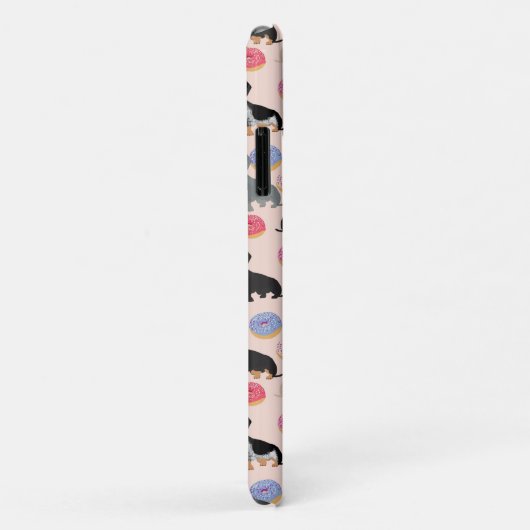 Coques Case-Mate iPhone Dachshund donuts roses (Dos/Droite)