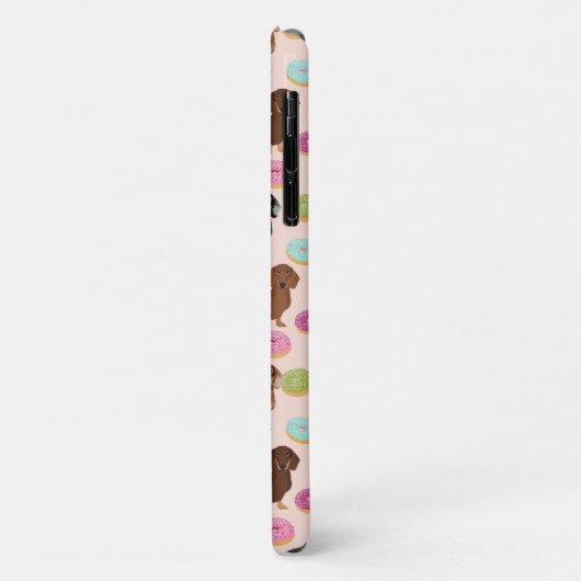 Coques Case-Mate iPhone Dachshund donuts roses (Dos/Gauche)