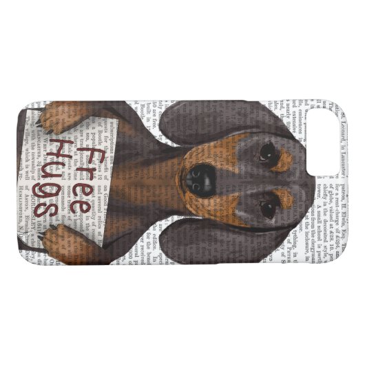 Coques Case-Mate iPhone Dachshund Free Hugs (Dos (Horizontal))