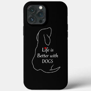 Case-Mate iPhone Case Dachshund Life is Better With Dogs Citation Chien